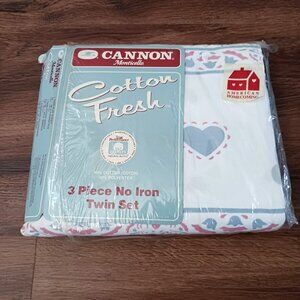 Cannon Monticello 1987 Bunny Hug Cotton Fresh 3 Piece Twin Bedding Set New